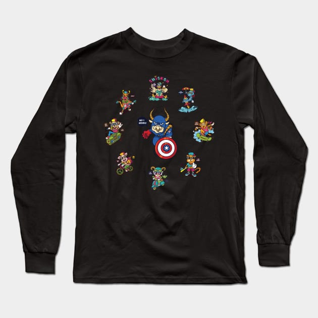 Chinese Zodiac Long Sleeve T-Shirt by yildirayatas